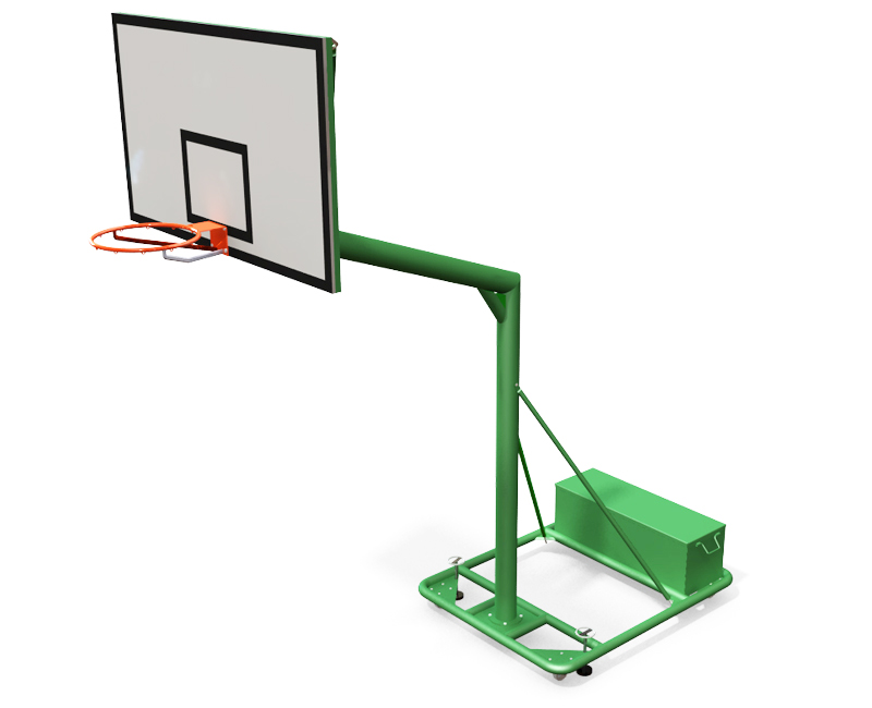 Instalación de canastas de baloncesto exterior fijas